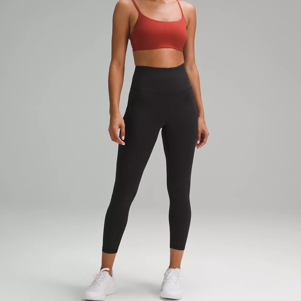 NWOT LULULEMON Wunder Train High-Rise Tight with Pockets 25" Black